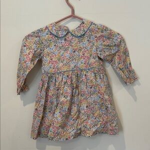 Charming Floral Kids Dress with Peter Pan Collar